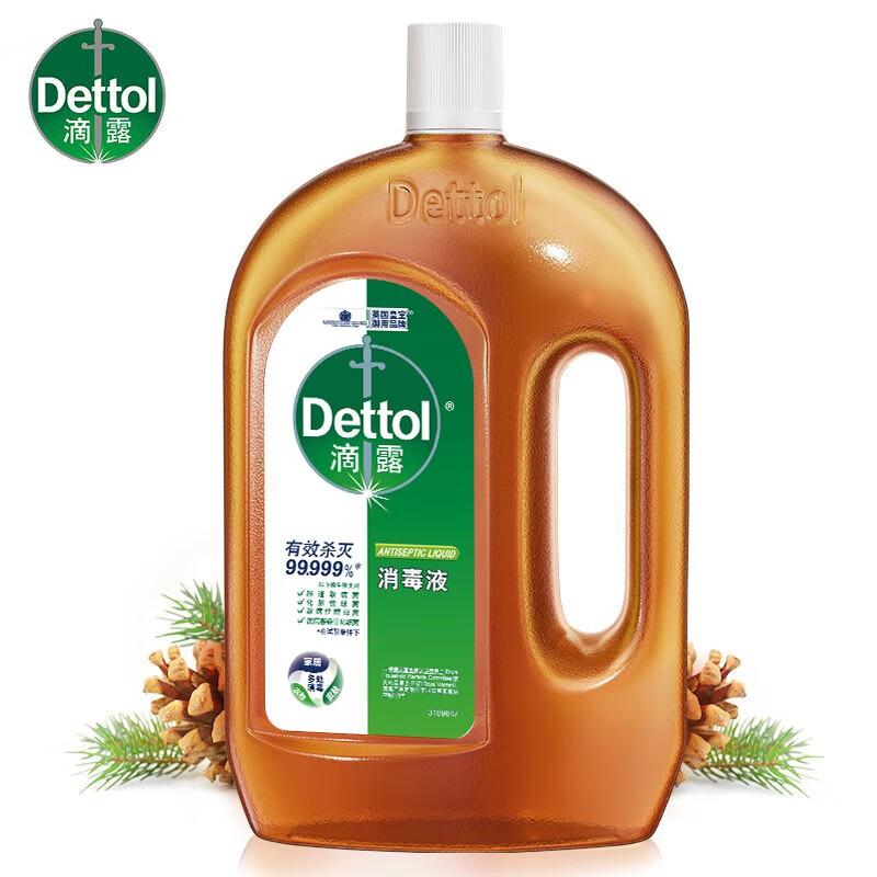 滴露家居消毒液1.8L 室内除螨宠物环境消毒衣物除菌剂JTT 1.8L 1瓶