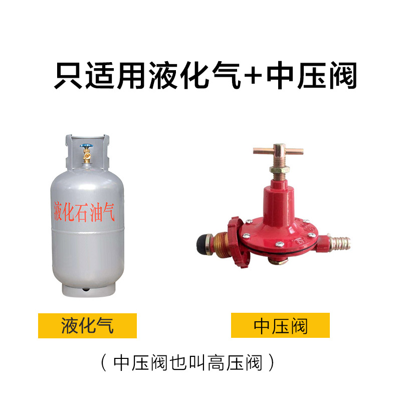 OLPAZ 猛火灶商用灶燃气灶单灶单个炒炉液化气爆炒煤气饭店专用 8寸水槽款文武火猛火灶+全套配件