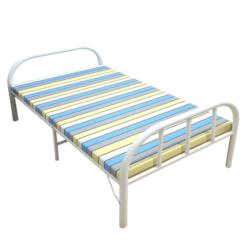 工来工往折叠床单人床午休床便携铁艺床硬板床办公室午睡床简易木板床床医院陪护床出租屋 100cm宽*186cm长（免安装）