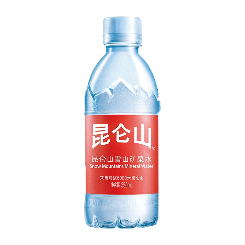 昆仑山 【新装钜惠】 饮用天然矿泉水550ml*24瓶 整箱 雪山弱碱水矿泉水 昆仑山350ml*24*1箱