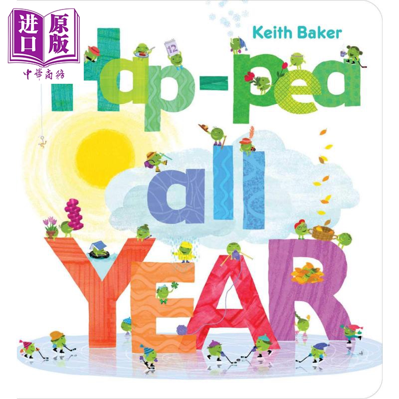 hap-pea all year 豌豆开心一整年 英文原版进口图书 儿童绘本 月份