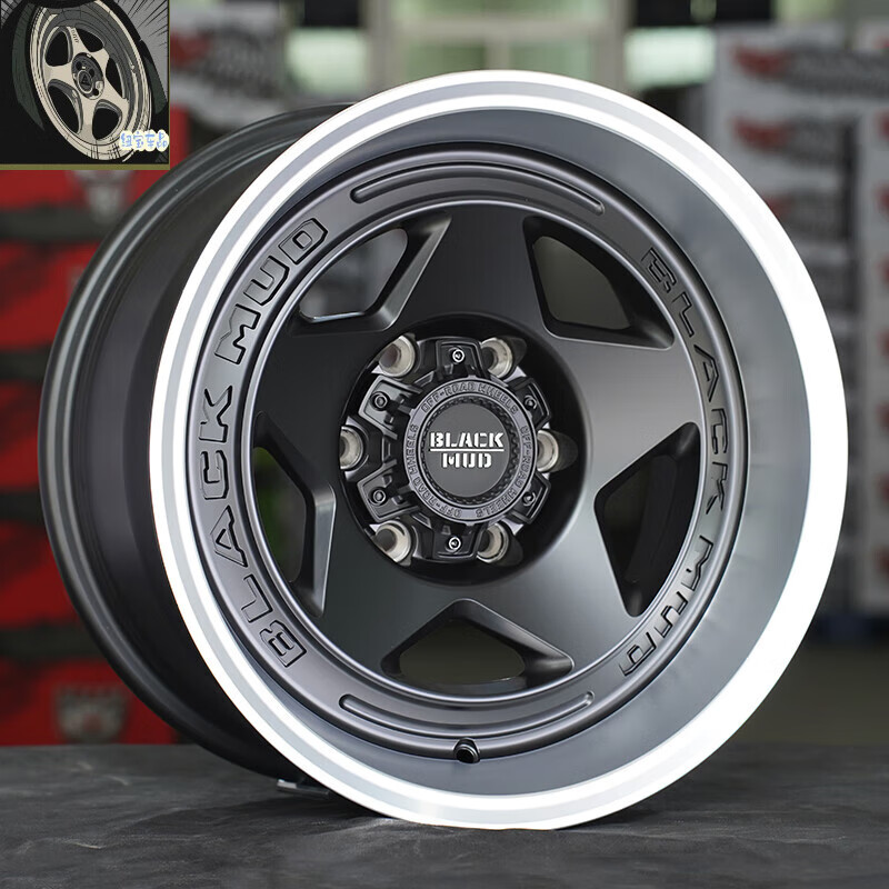 映棠适用于 17寸黑泥m550复古轮毂fj霸道坦途bj40帕杰罗坦克300 500越