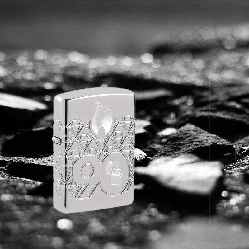 zippo 打火机之宝90周年纯银限量900高端收藏送礼男士正版防风煤油打