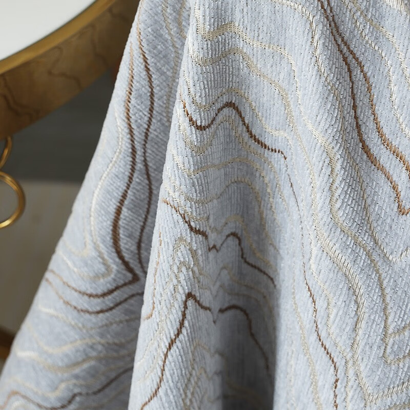 珂米雪尼尔沙发盖布全盖套罩四季通用防滑北欧网红沙发巾夏季2023新款 水波纹-灰 180*300cm(三人位/大贵妃位)