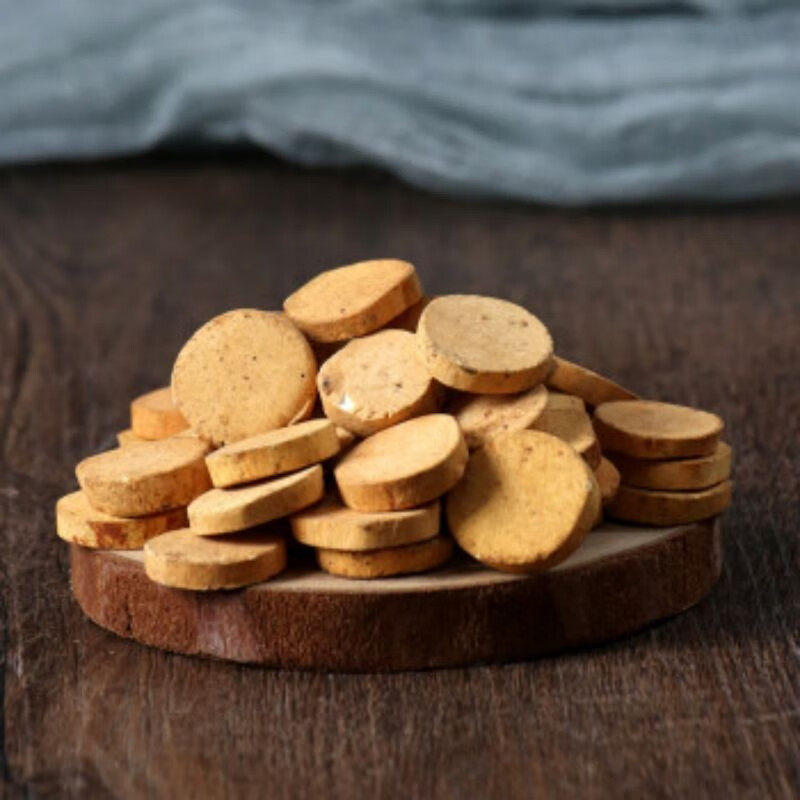 同仁堂 甄选炒山药 中药材 炒怀山药 炒淮山药 麸炒圆片山药 500克 满