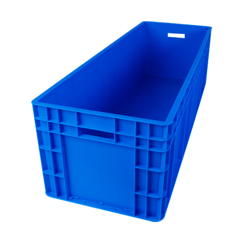 EU箱长方形特大周转箱物流箱加厚带盖工具收纳箱塑料盒工业物料盒 蓝色无盖(需要加盖请联系客服) 长60*宽40*高23CM-4622号(新料加强