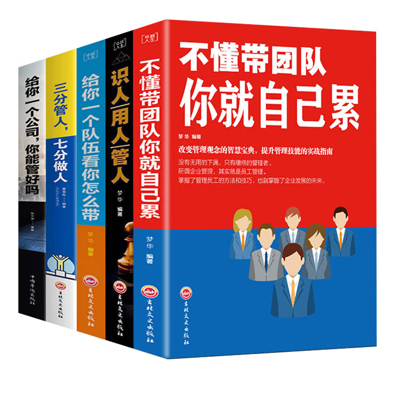 5册 管理书籍 不懂带团队你就自己累+给你一个队伍看你怎么带+给你一个公司你能管好吗+识人用人管人