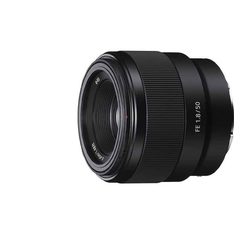 索尼sony - fe 50mm f1.8 标准镜头 (sel50f18f/2) 紧凑轻便设计 黑色