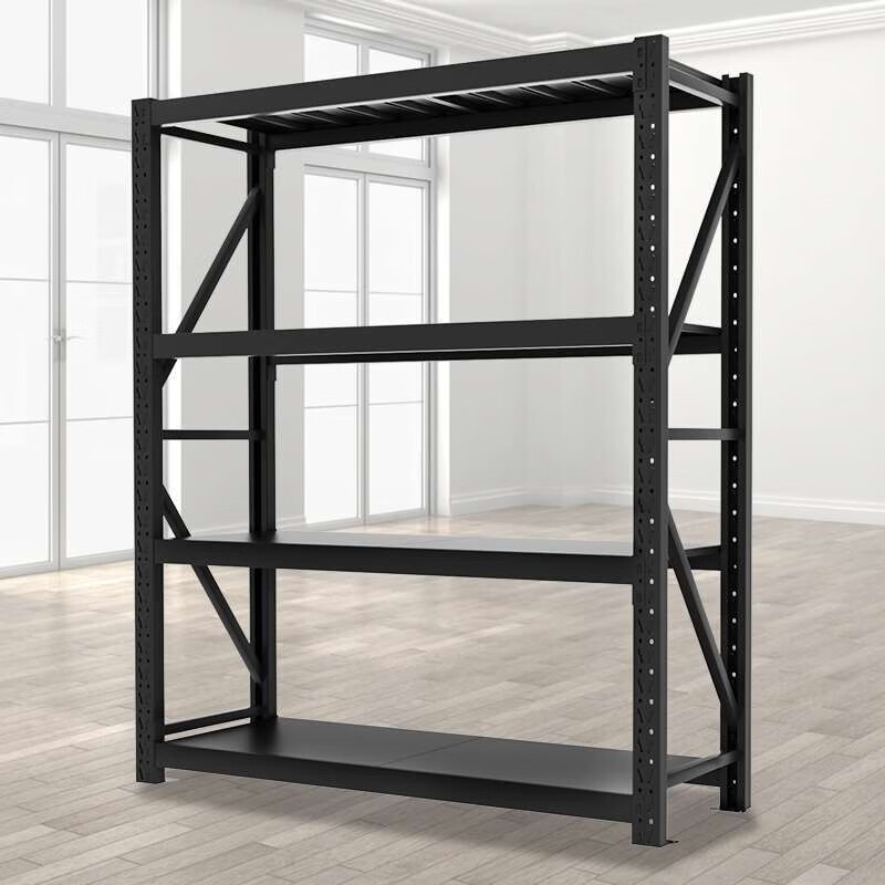 丘林瑟黑色仓储仓库货架多层置物架家用货架展示架储物货物架铁架子