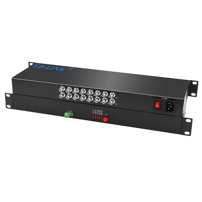 EB-LINK 視頻光端機(jī)模擬監(jiān)控高清數(shù)字光端機(jī)1路2路4路8路16路24路32路（一對單價(jià)）標(biāo)準(zhǔn)版 16路機(jī)架式視頻+1路反向485數(shù)據(jù)光端機(jī)