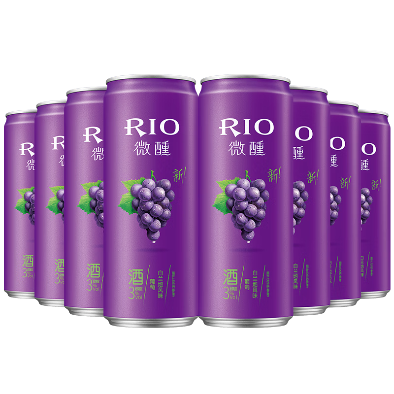 锐澳(rio)微醺330ml现货 鸡尾酒 女士酒 洋酒  预调酒3度单一口味23年