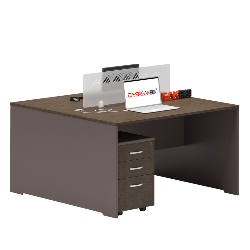 黎明 办公家具双人办公桌现代简约1.2米实验室屏风工作位两人位员工职员桌1200x1200x750mm