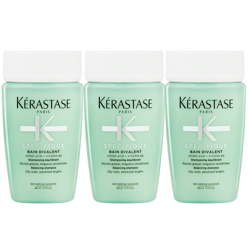 ��ʫ��KERASTASE����˫�ع���ϴ��ˮ�������ྻͷƤ��ˬȥ�Ϳ���ȥм�����޻����� ������Ʒ��װ������ϴ80����*3