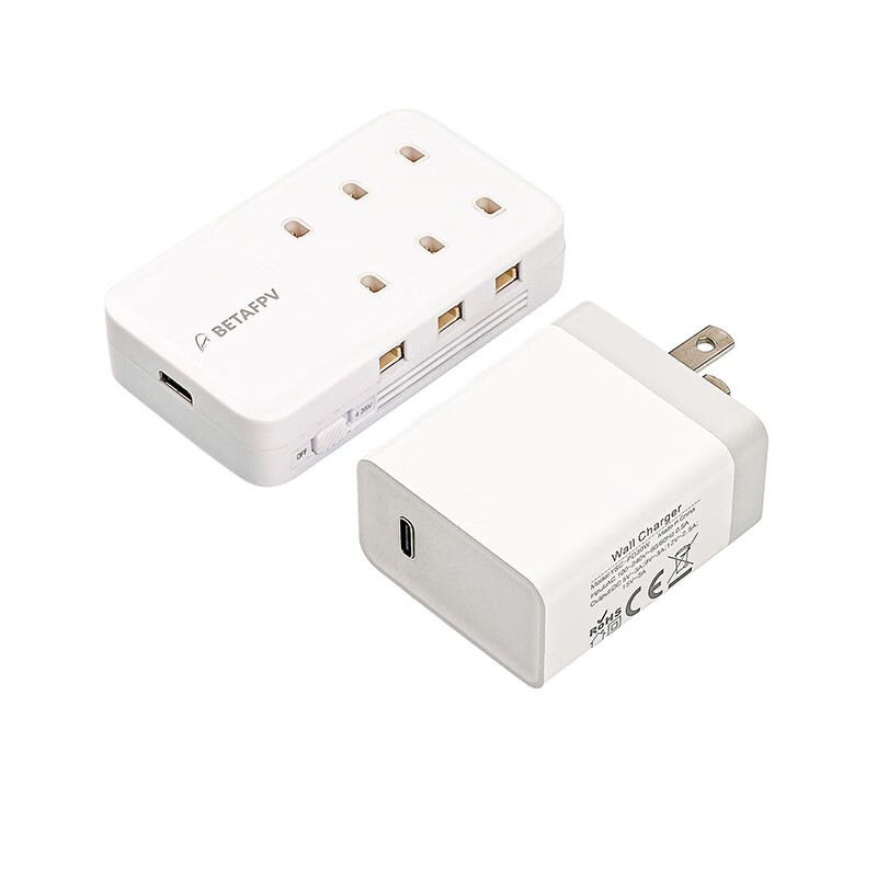 BETAFPV 6口充电器1S穿越机迷你无人机高压锂电池PH2.0 BT2.0兼容 充电器+充电头 6口1S充电器怎么看?
