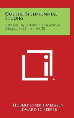 预订goethe bicentennial studies: indiana