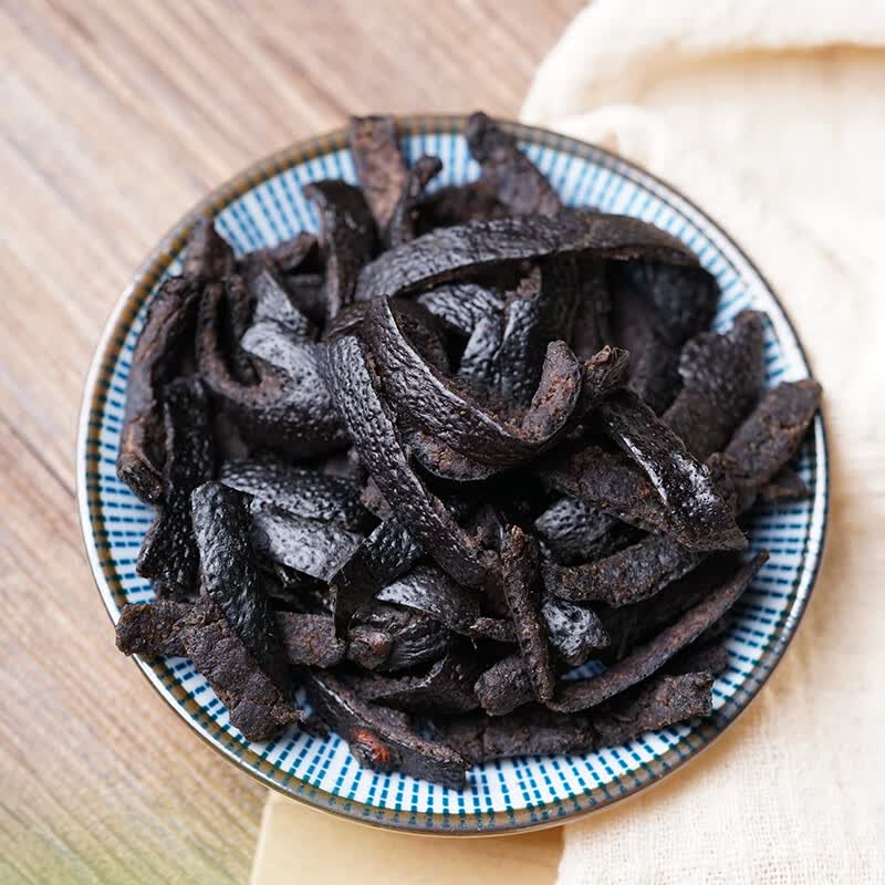 寒宁黑陈皮干自然陈化道地陈皮凉果休闲零食广东特产凉果 黑陈皮350克