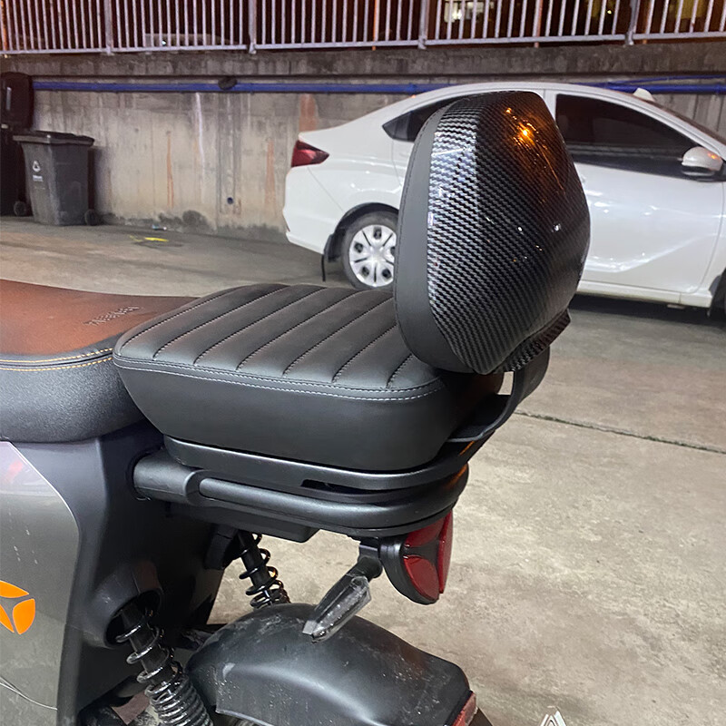 糖片片雅迪 s9 max冠能3后坐垫靠背套装后尾架裁人后座电动自行车配件