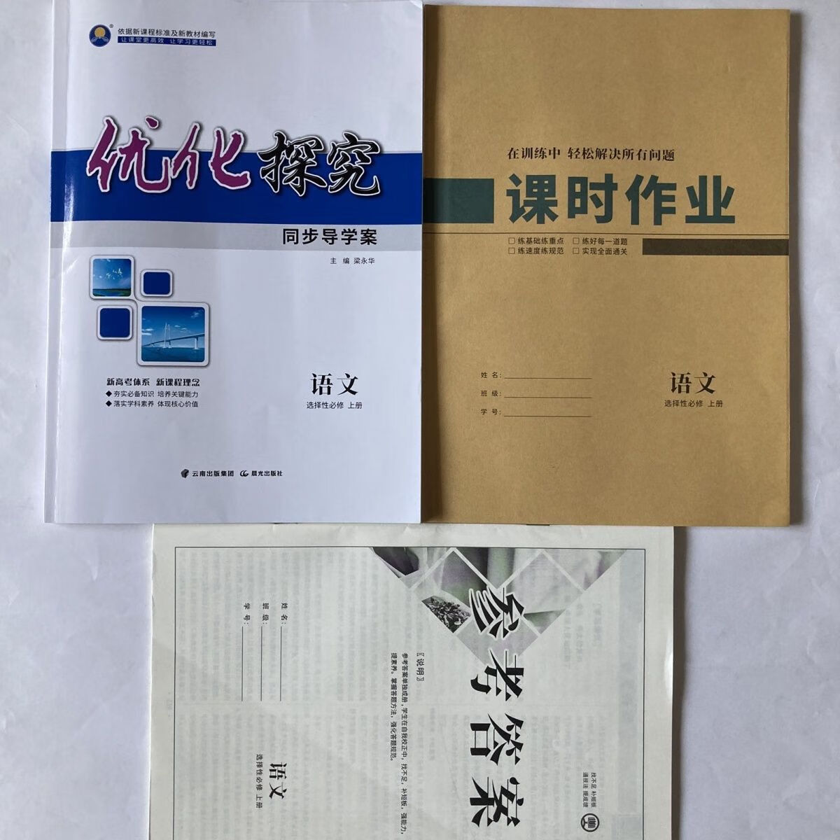2024优化探究~高二~语数英物化生史地政 选择性必修二三四册 新教材 语文选择性必修上册