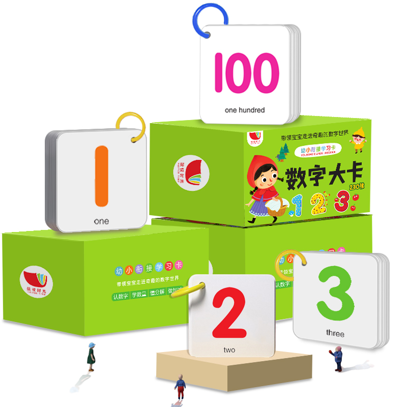 数字大卡23456岁幼儿园早教认知启蒙幼小衔接口袋学习大卡片