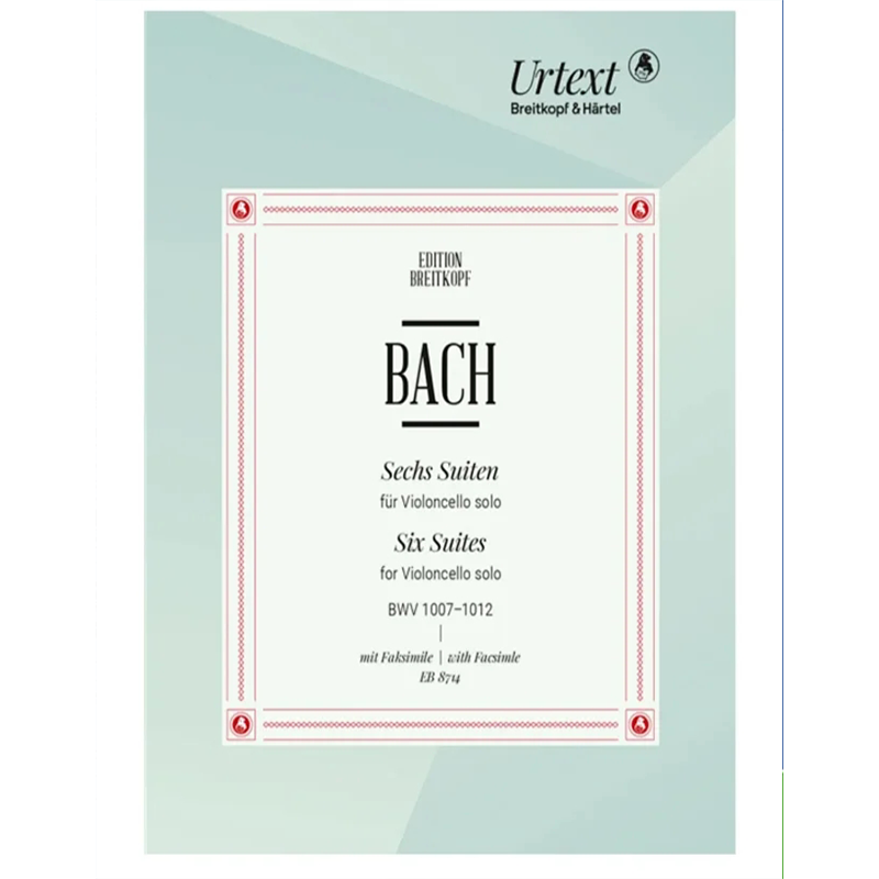 巴赫 六首组曲BWV1007-1012 大提琴 净版含手稿影印件 6 Suites EB8714