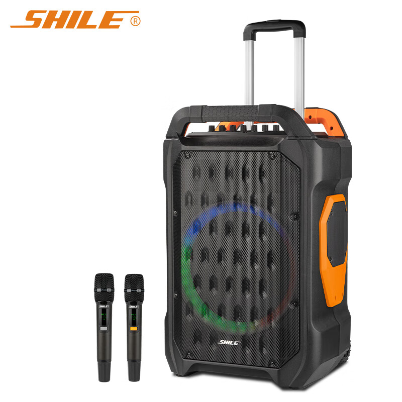 10 户外防水移动音响 三分频广场舞便携式电瓶音箱 三