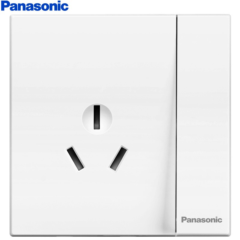 松下（ Panasonic）开关插座面板 三孔16A单开单控插座 1开16A3孔大功率空调墙壁插座 悦宸 WMWM608 白色