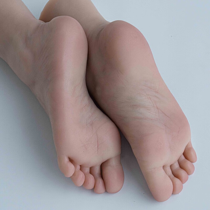 天弓 女人小脚丫脚模恋足仿真静脉假脚品鉴版j4100铂金硅胶美女美脚