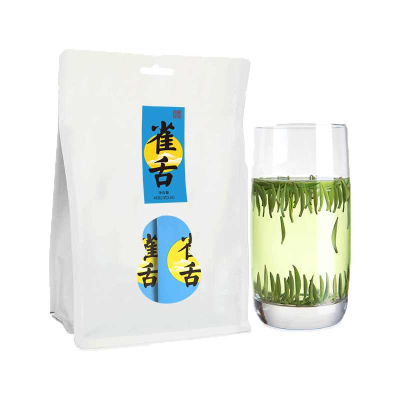 峨眉雪芽2025新茶現(xiàn)貨 雀舌茶葉 峨眉山高山綠茶自飲袋裝 48g