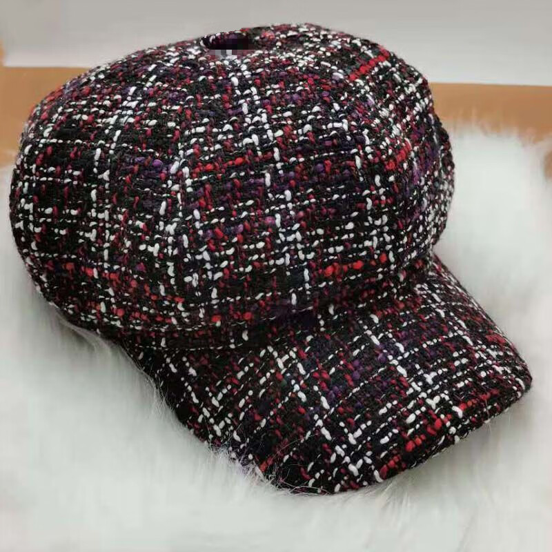 杨饰公子帽子女八角帽春秋季女士时尚英伦百搭帽子女冬款彩色帽子