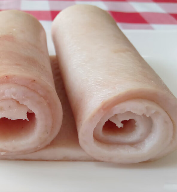 魃鲜 猪皮生鲜笨猪肉皮山林黑毛土猪猪皮手工拔毛500g