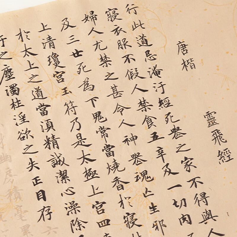 唐小楷灵飞经毛笔字帖手抄佛经抄经本初学者临摹小楷入门宣纸经文软笔