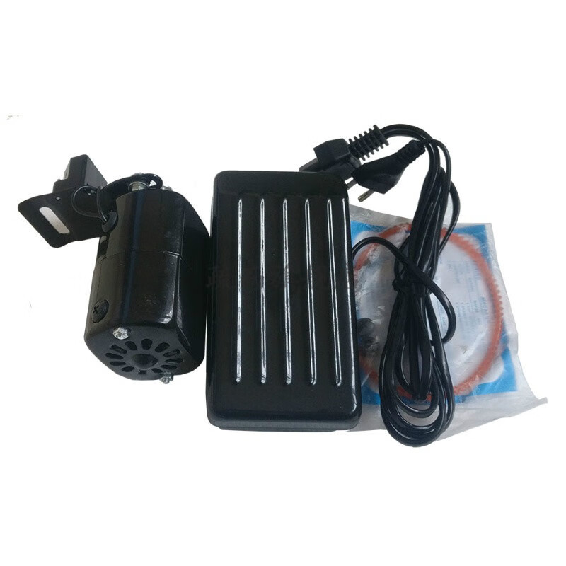 老式腳踏縫紉機家用電機小馬達配件全銅芯250W瓦家用機改裝電動機 180W老式縫紉機電機+踏板+皮帶