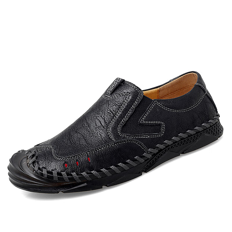 比克尼可胖子男士加肥加大真牛皮鞋子码宽脚休闲鞋特大号加宽皮鞋大