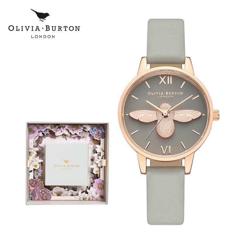 olivia burton手表,skagen olivia burton手表女士腕表英国进口时尚3d蜜蜂手表纸雕礼盒装送礼