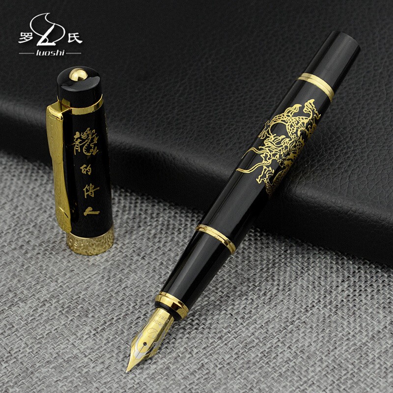 罗氏 中国龙金属钢笔礼盒装 高档男士商务办公签字笔礼品笔刻字定制