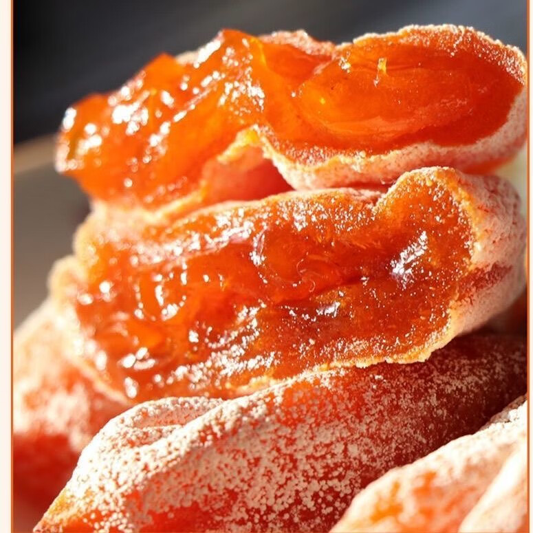 金百粟陕西富平柿饼子 自然霜降流心柿饼吊柿饼时令生鲜水果独立包装礼 净重2斤小孩果【软糯香甜】冷冻储存