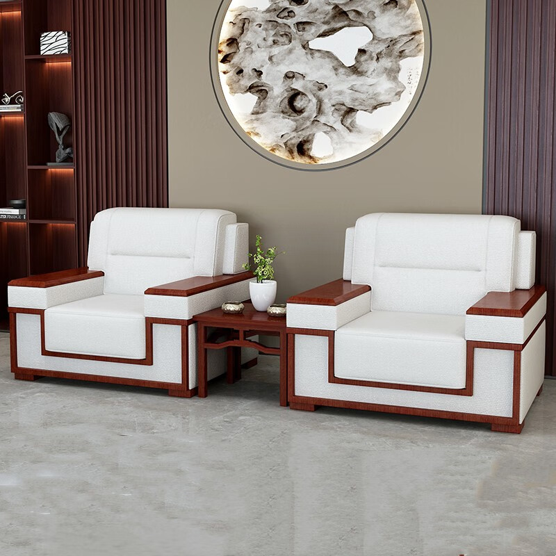 弗拉基米 公司领导接待沙发办公沙发单人位贵宾接待室会议沙发茶几