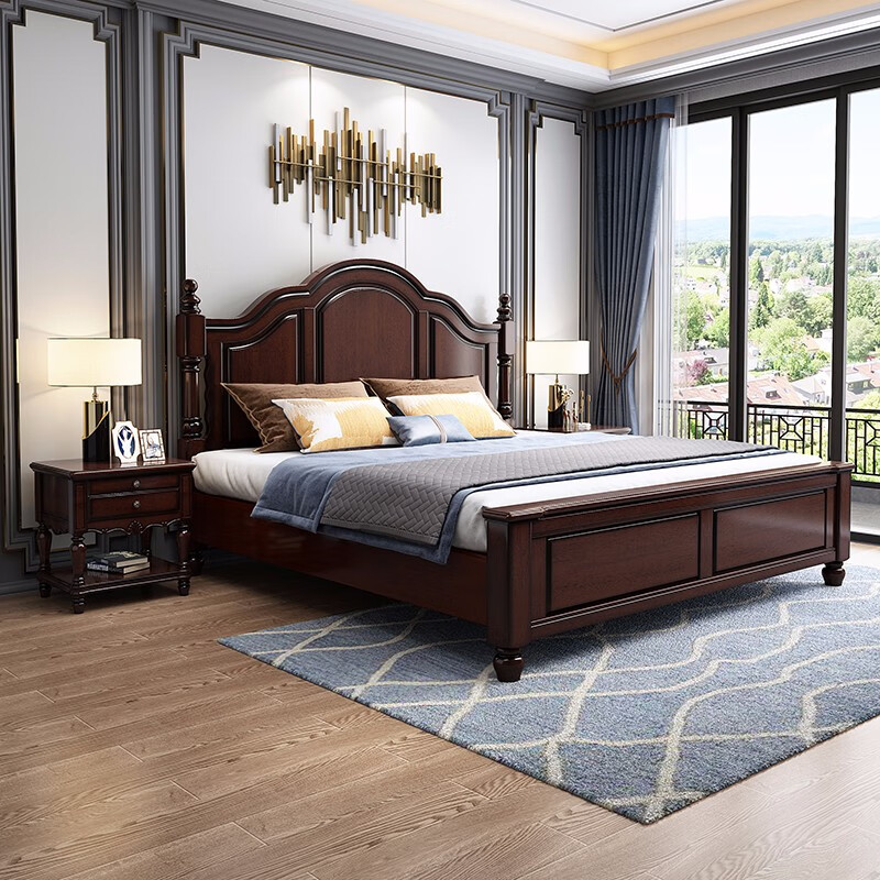陈飞家具高档美式床全实木床1.