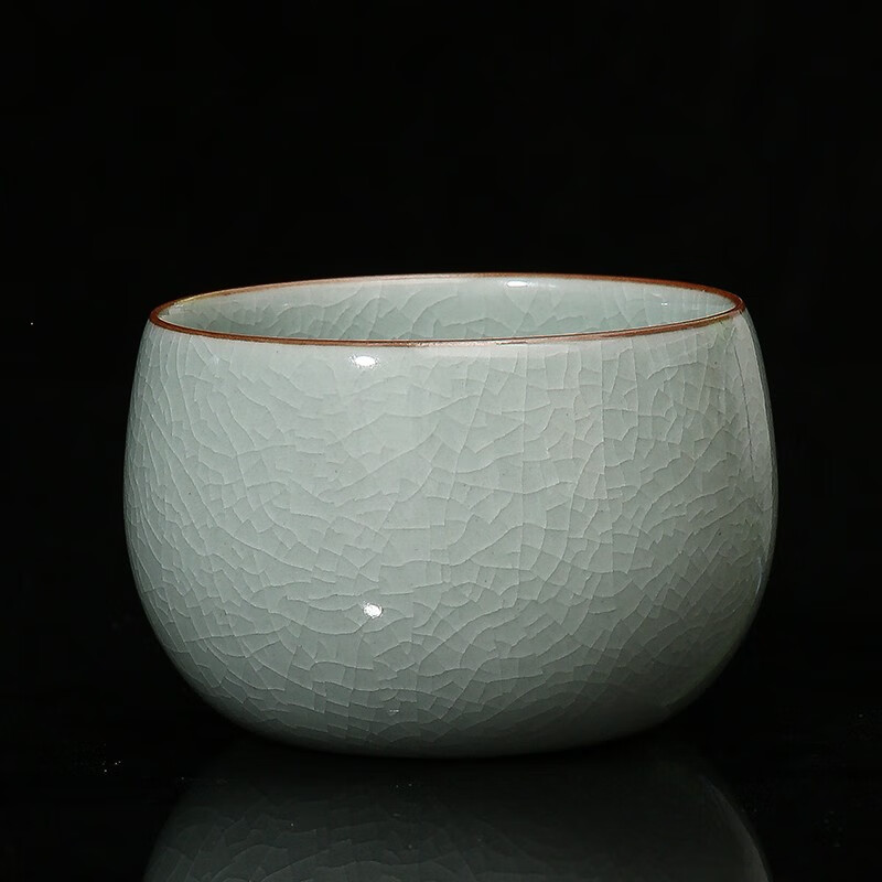 廷怀窑 李廷怀手作汝窑支钉烧茶杯 陶瓷品茗杯主人杯单杯汝州汝瓷开片