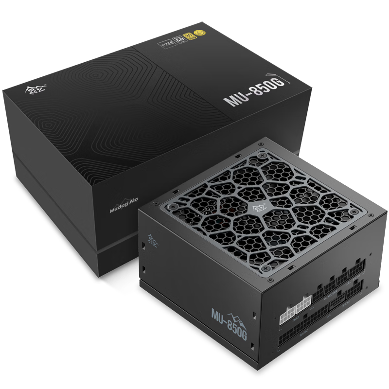 Segotep 鑫谷 昆仑MU-850G 酷黑版 金牌（90%）全模组ATX电源 850W