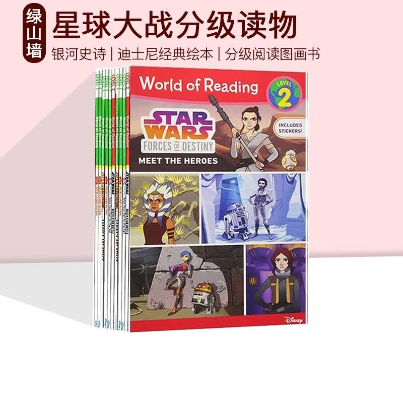 8册 星球大战分级读物 Star Wars World of Reading L1+L2 英文原版儿童分级阅读图画书 Disney 迪士尼幼儿英语启蒙经典绘本
