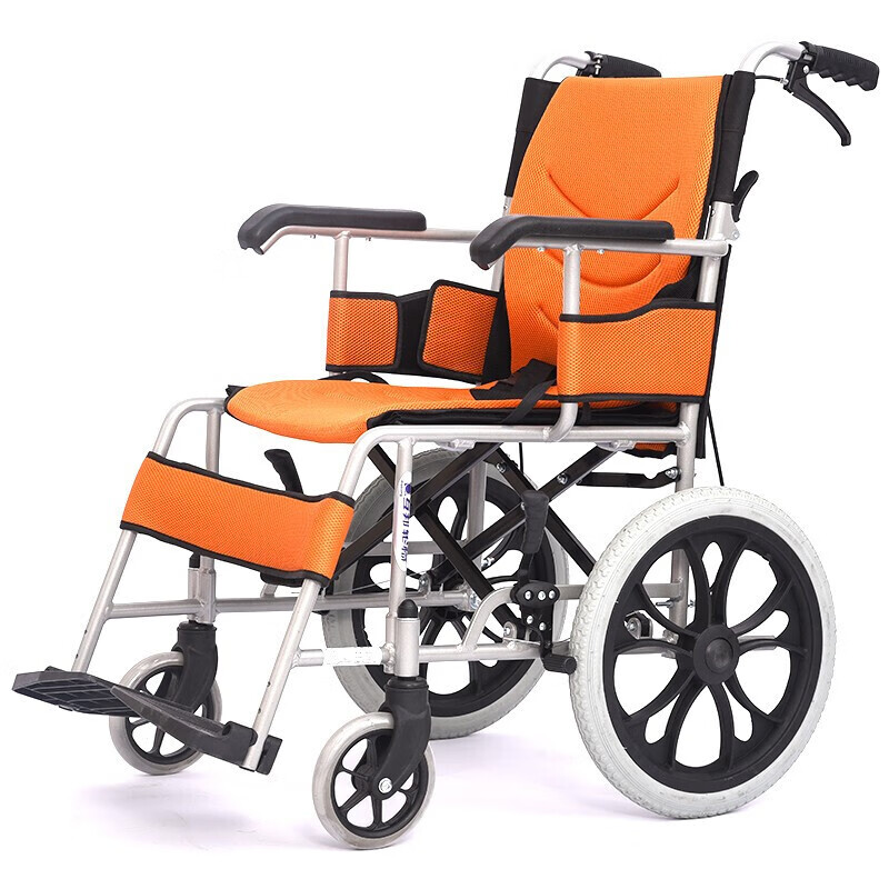 轮椅hbl6-rz 老人轻便折叠手动轮椅 全铝合金便携减震轮椅 互邦轮椅