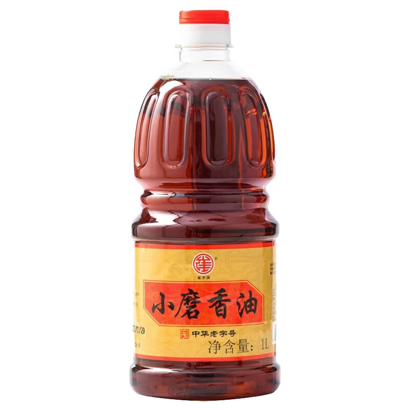 崔字牌小磨香油 傳統(tǒng)芝麻油家用涼拌火鍋蘸料油碟 中華老字號(hào) 芝麻香油1L*1瓶