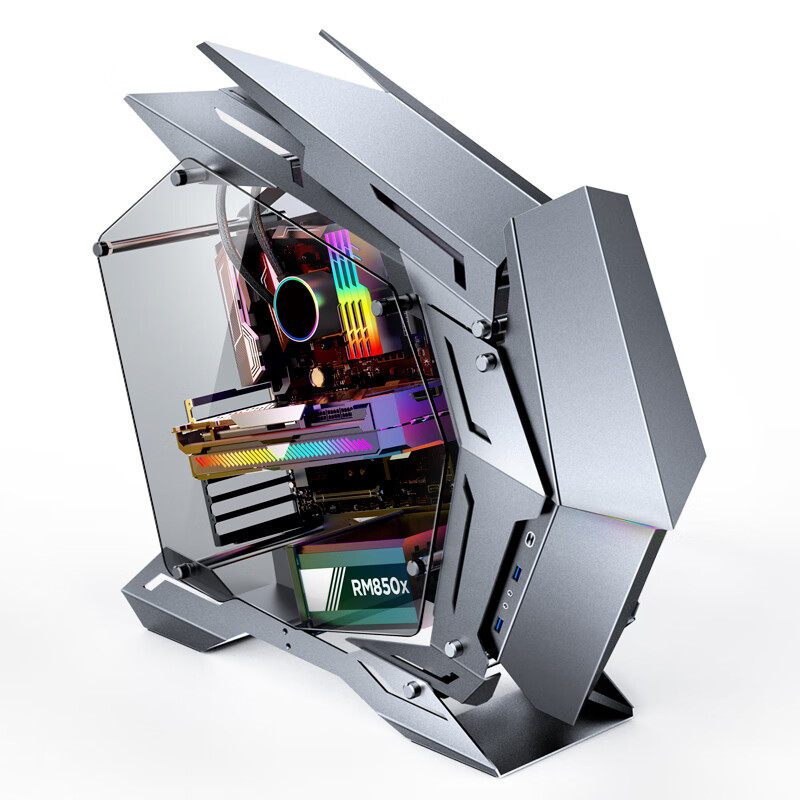 乔思伯(jonsbo)mod-3 灰色 电竞机箱 (支持e-atx主板/360水冷/5v argb