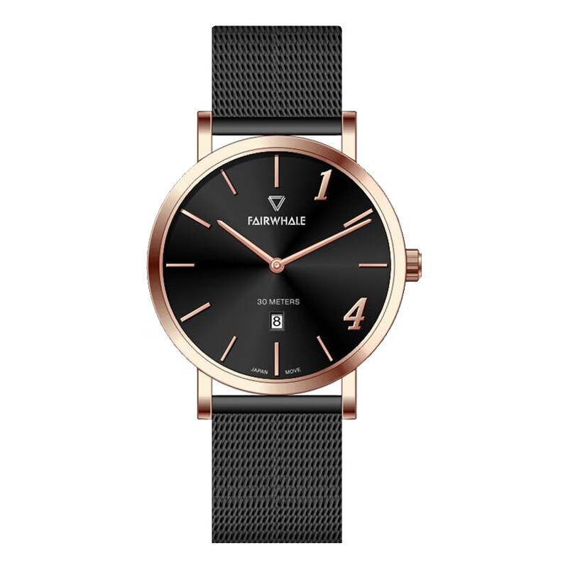 马克华菲(fairwhale)品牌情侣手表一对全自动简约气质防水石英表男女