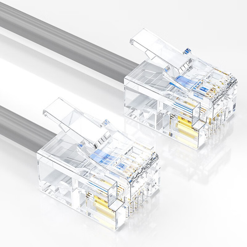 海乐（Haile）HT-110-5M 四芯/4芯电话跳线6P4C纯铜电话线 5米