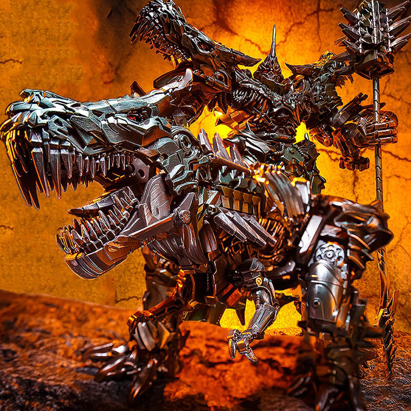 创京懿选儿童变形玩具放大合金版蔑视模型金刚ls05钢索恐龙男孩wj ls