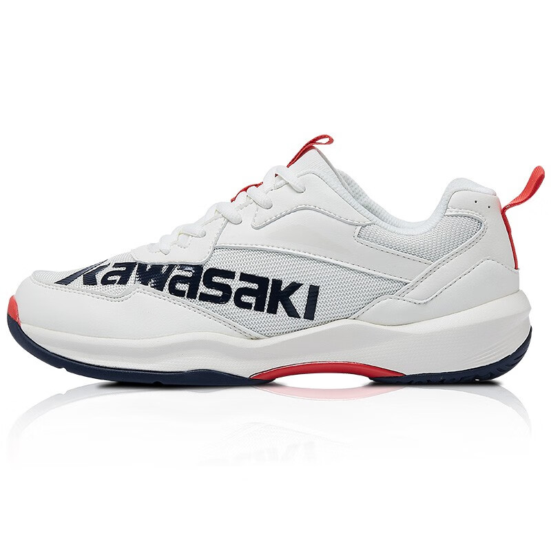 川崎kawasaki羽毛球鞋防扭耐磨男女同款运动训练鞋169藏青白色42