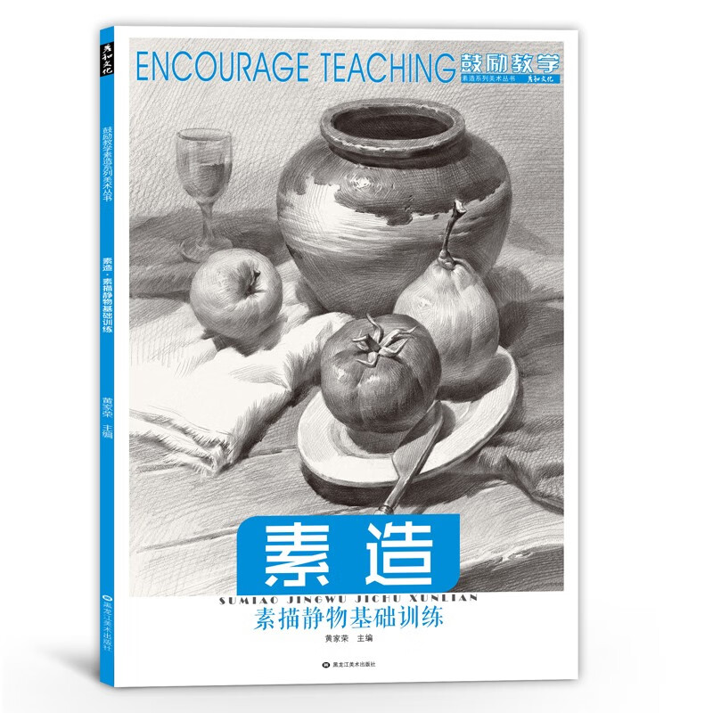 教材程零基础写生范本水果罐子初级学校美术培训班 素描静物基础训练