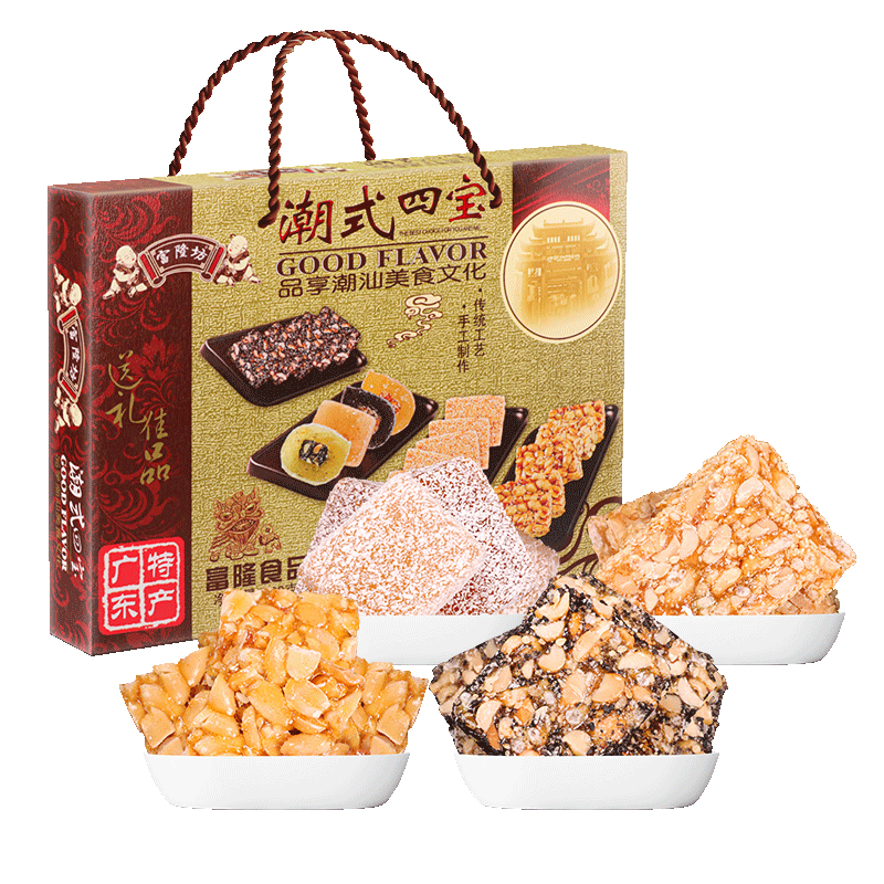 潮汕特产400克糕点特产潮州汕头手信春节年货送礼品礼盒装 潮式四宝